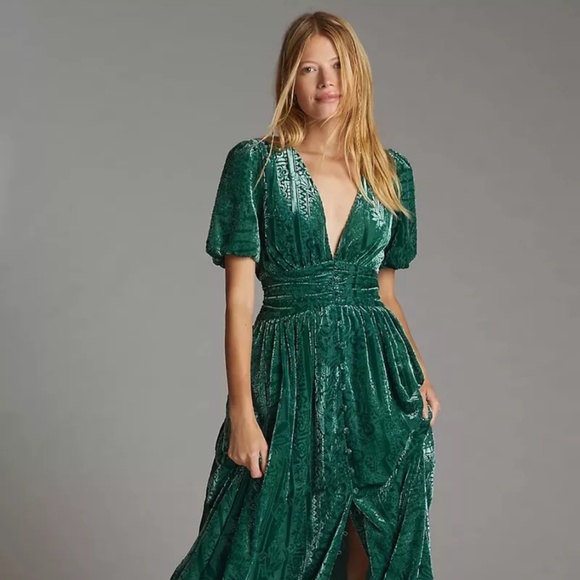Anthropologie Dresses & Skirts - Anthropologie Burnout Velvet Maxi Dress Size 12